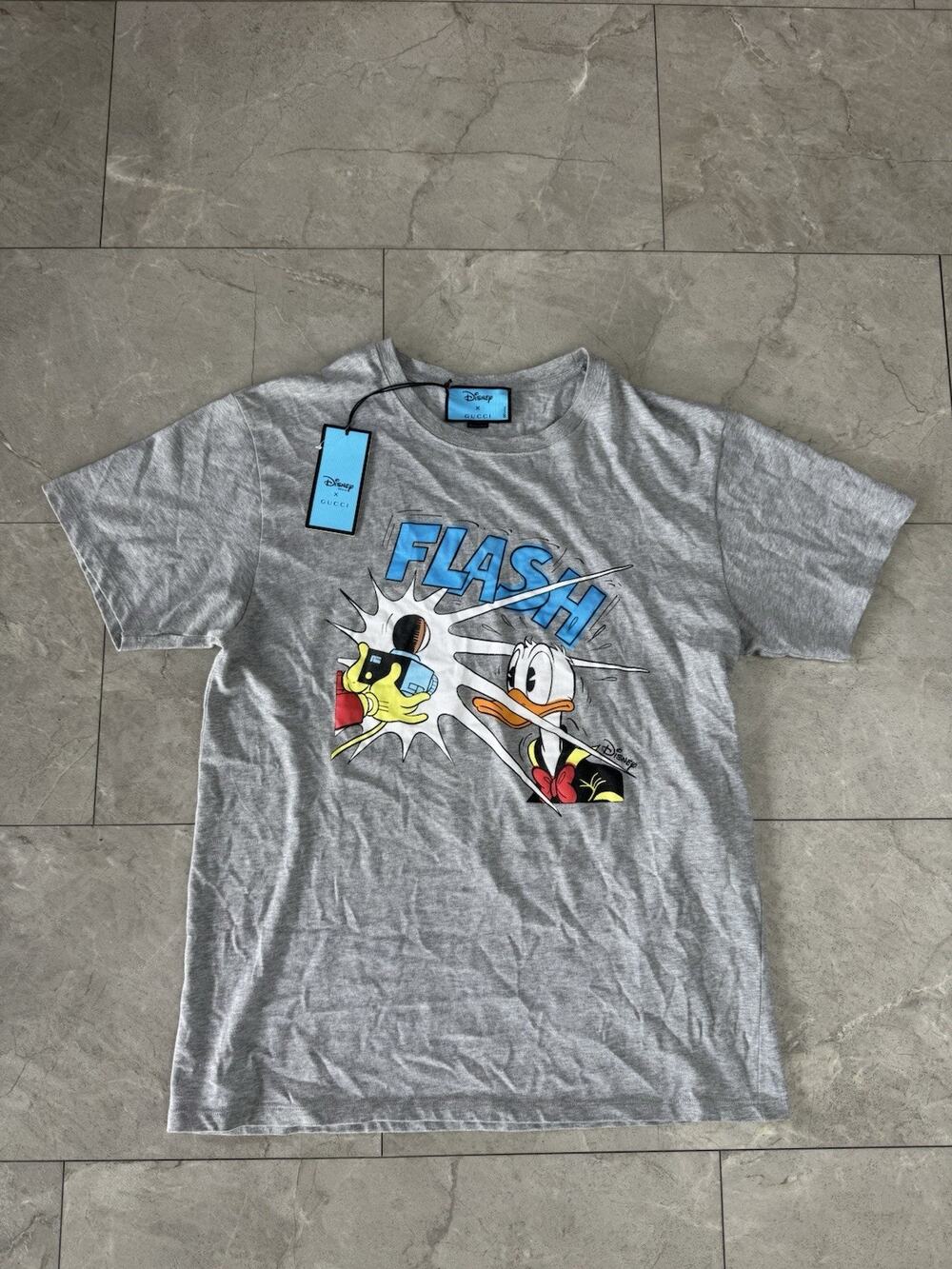 GUCCI X DISNEY FLASH DONALD DUCK MICKEY MOUSE T-SHIRT SIZE L 100% AUTHENTIC